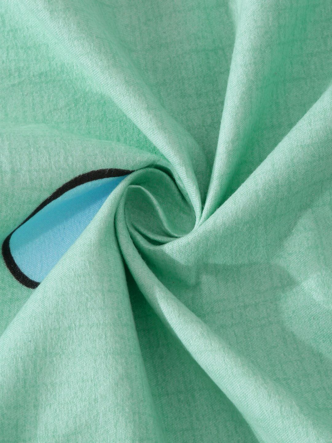 KLOTTHE Green Conversational Polycotton 300 TC King Fine Bedsheet dengan 2 Sarung Bantal-98 x 87 inci