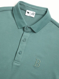 THE BEAR HOUSE Polo Collar Short Sleeves Slim Fit T-shirt