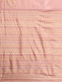 W Women Blue & Peach-Coloured Printed Top with  With Attached Dupatta