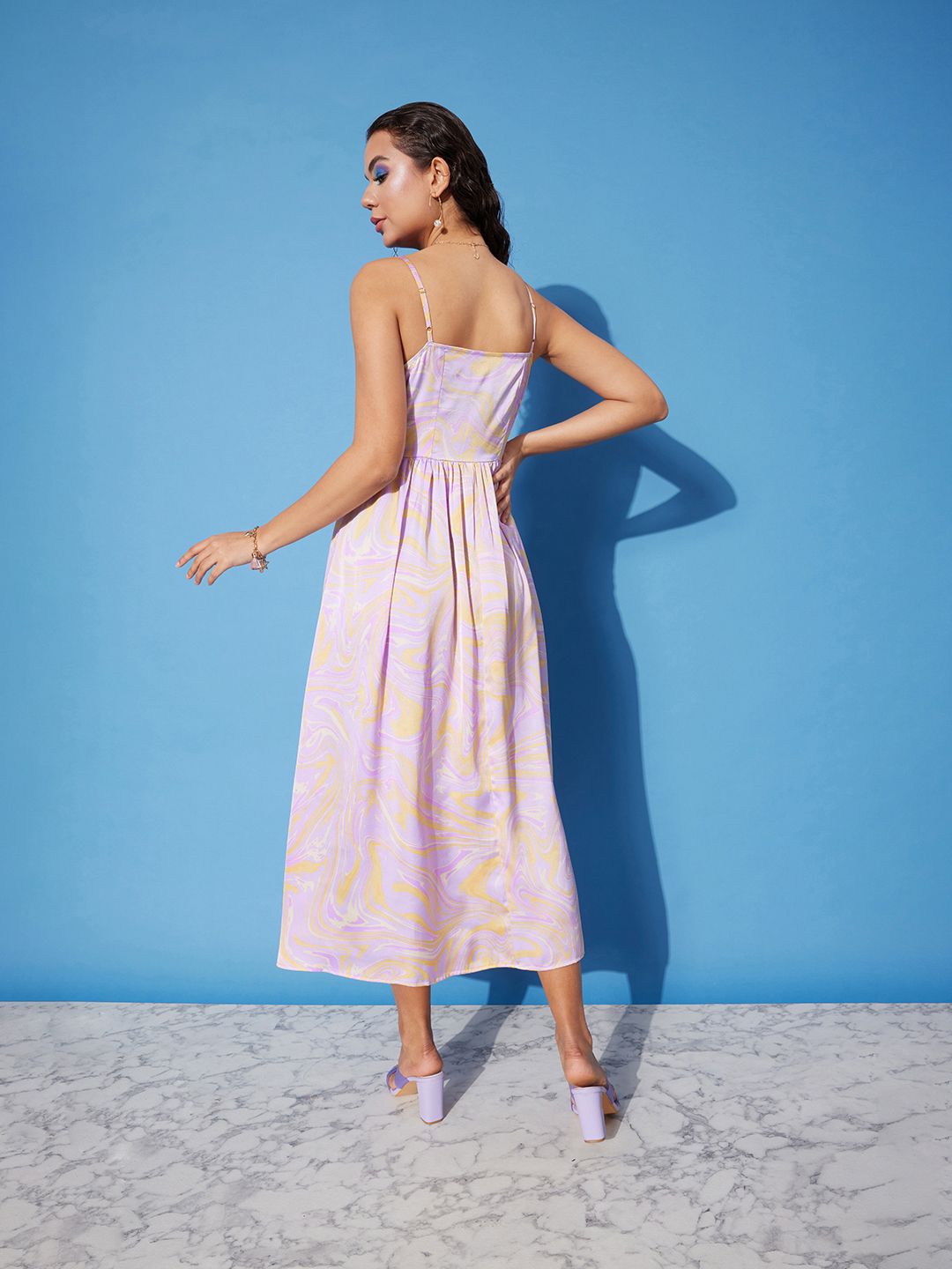 Dressberry Gathered Midi Empire Dress