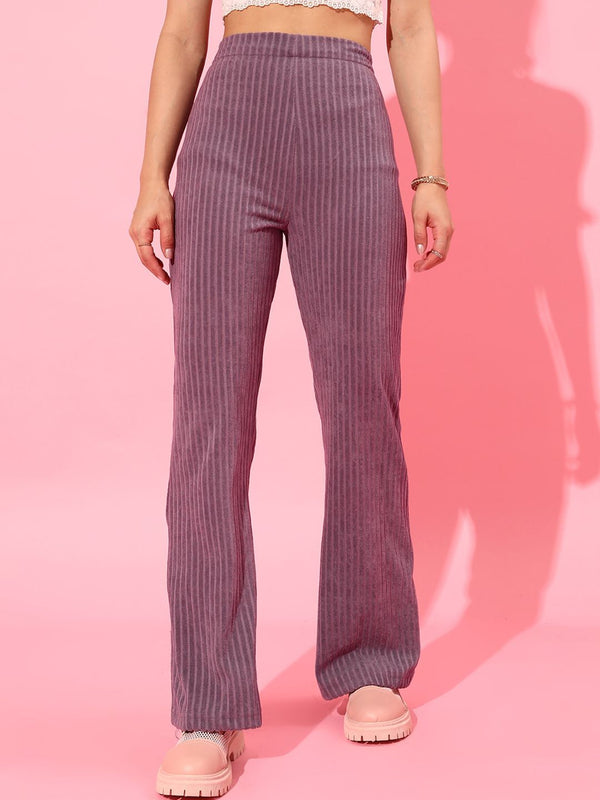 STREET 9 Women Purple Flared Trousers