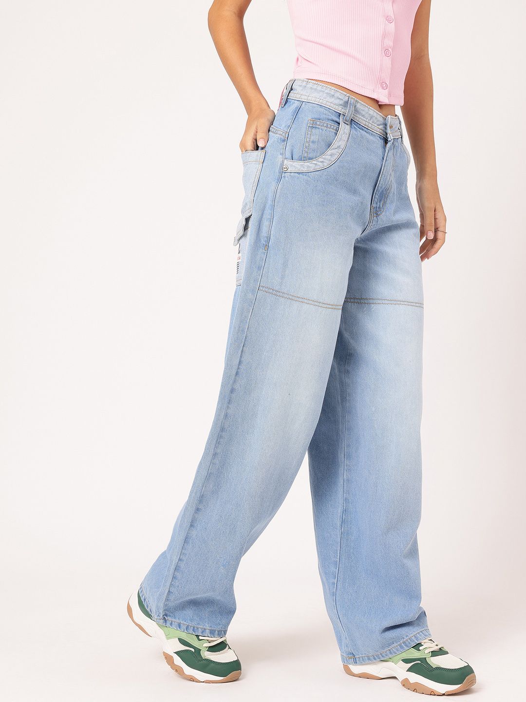 DressBerry Women Tailored Tides Baggy Fit Jeans