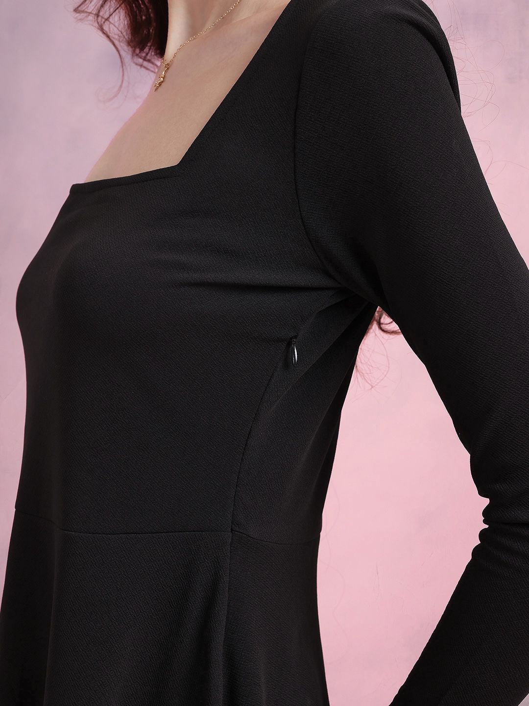 DressBerry Square Neck A-Line Dress