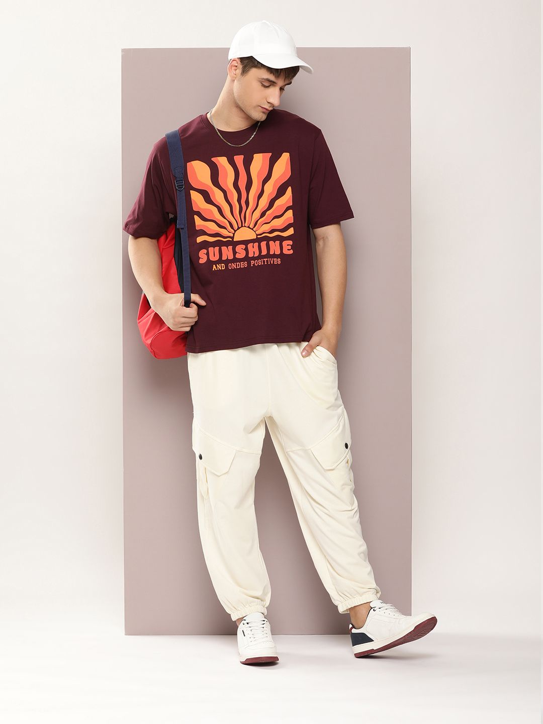 DILLINGER Men Graphic Printed Oversized Pure Cotton T-shirt