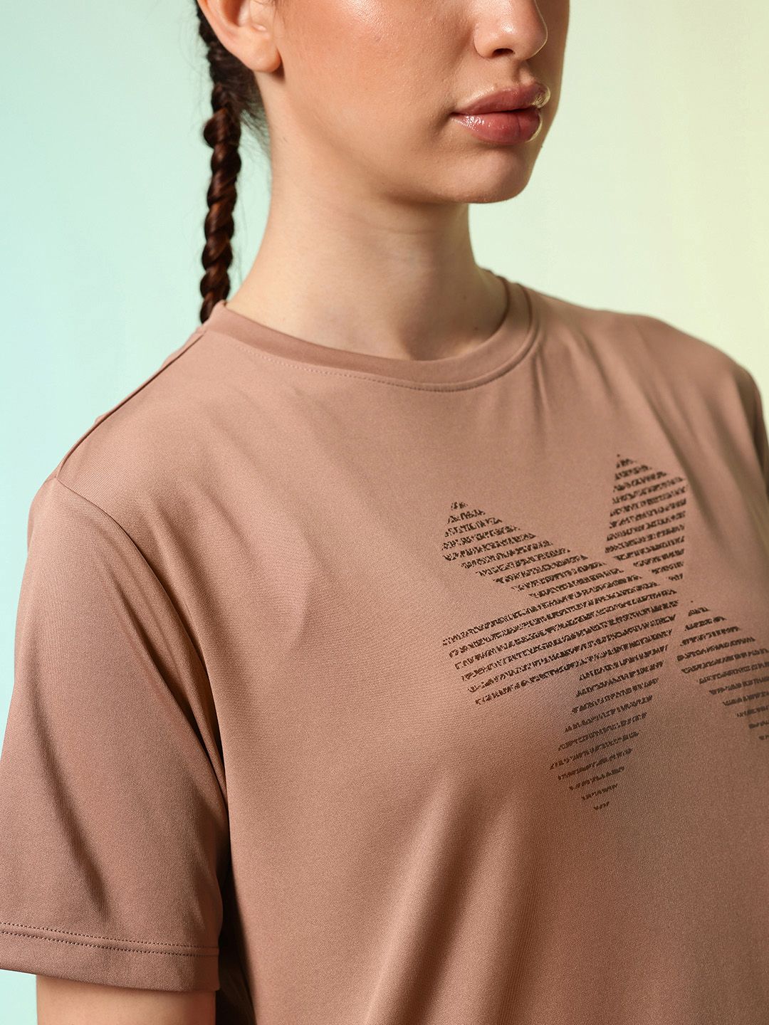 HRX by Hrithik Roshan ACTIVE-GODDESS Brand Logo Printed Rapid Dry Training T-shirt