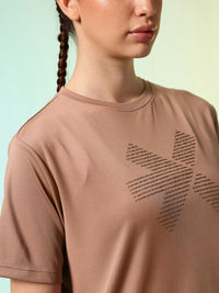 HRX by Hrithik Roshan ACTIVE-GODDESS Brand Logo Printed Rapid Dry Training T-shirt