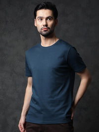 RARE RABBIT Men Gis Slim Fit Cotton T-Shirt