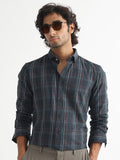 RARE RABBIT Men Lome Tartan Checked Slim Fit Shirt