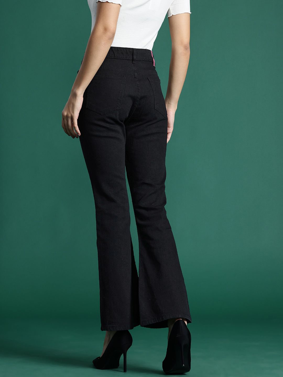 DressBerry Women Bootcut Printed Stretchable Jeans