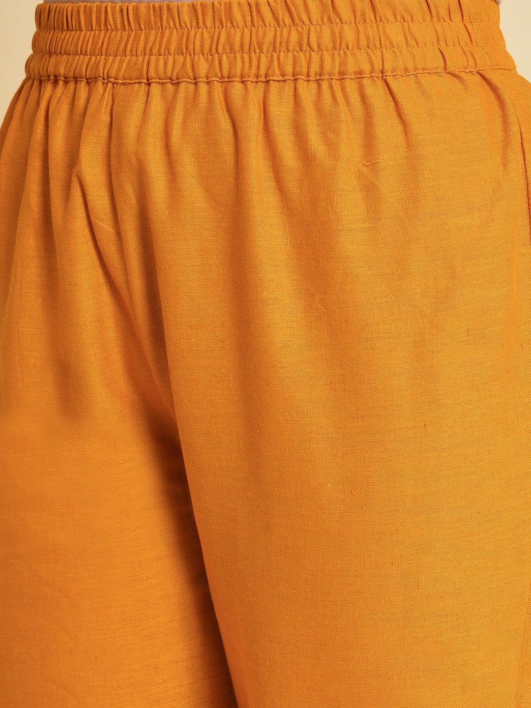 W V-Neck Angrakha Ethnic Motifs Printed A-Line Kurta with Trousers