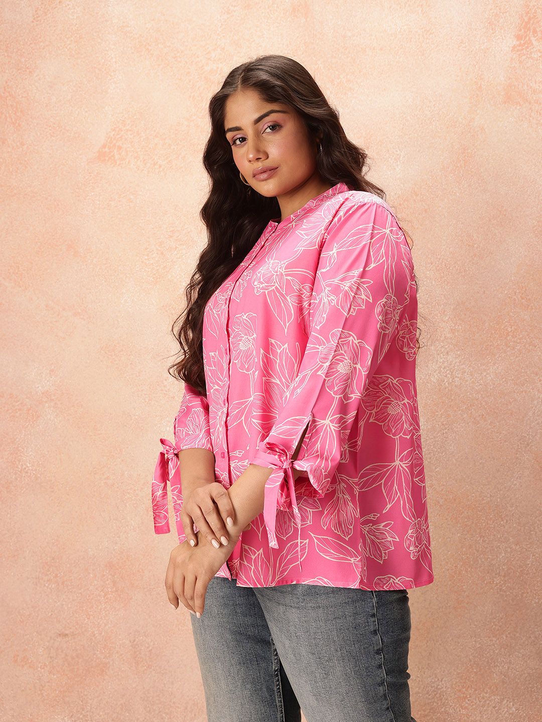 all about you Plus Size Floral Print Shirt