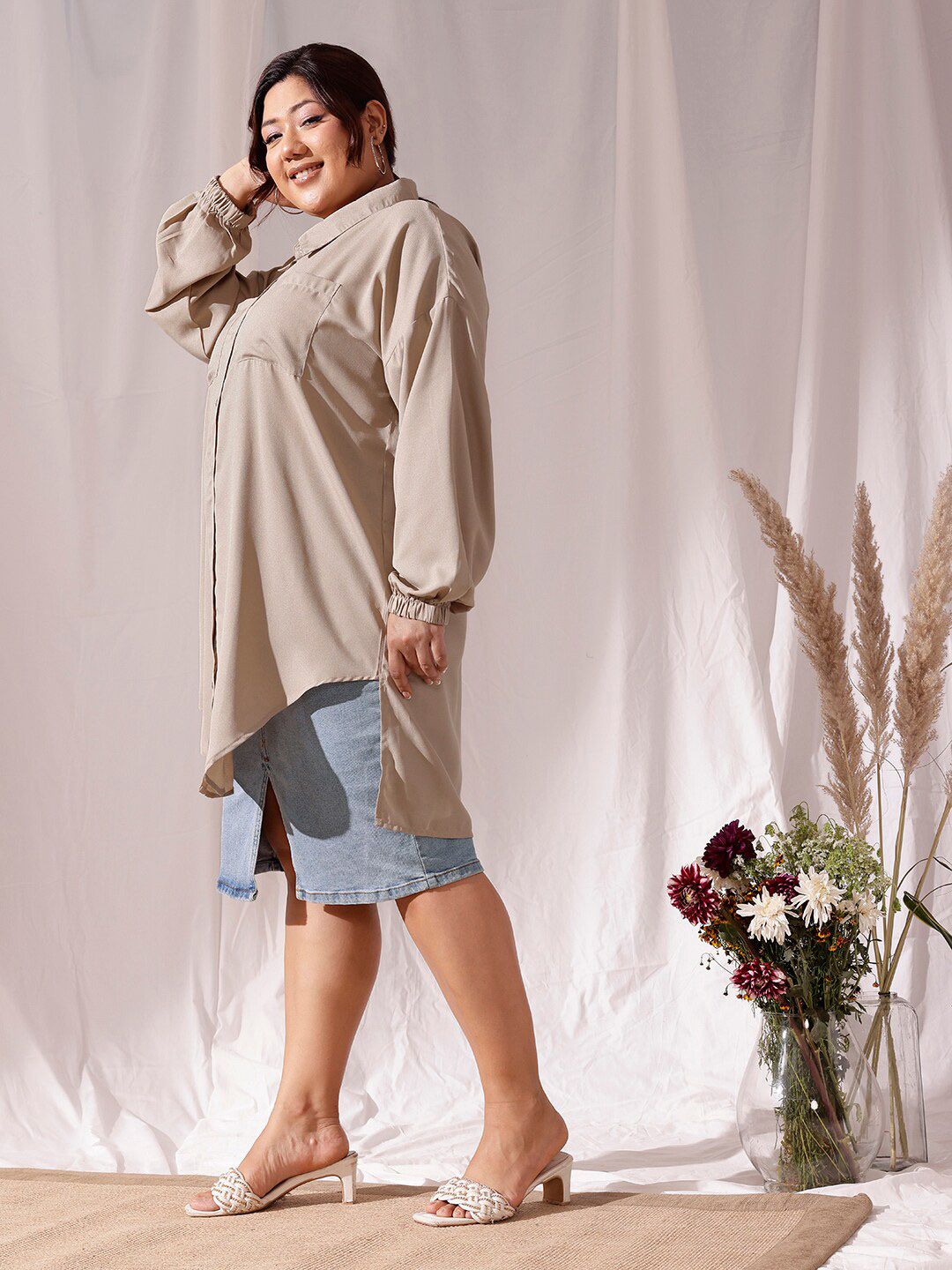 CURVY STREET Plus Size Comfort Casual Shirt