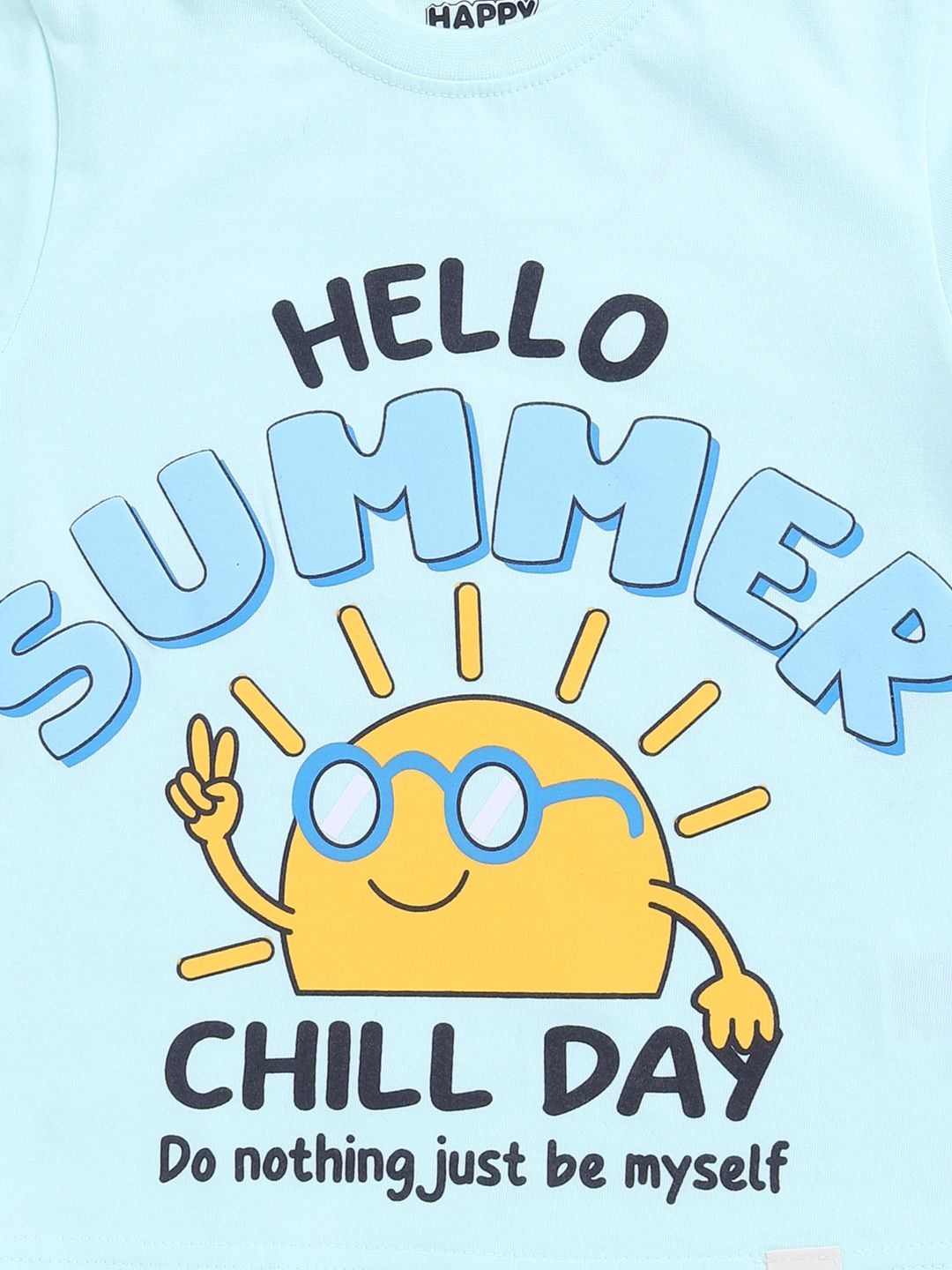 Happy Faces Boys Printed Tropical Pure Cotton T-shirt