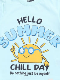Happy Faces Boys Printed Tropical Pure Cotton T-shirt