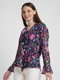 SPYKAR Classic Floral Printed Spread Collar Opaque Cotton Casual Shirt