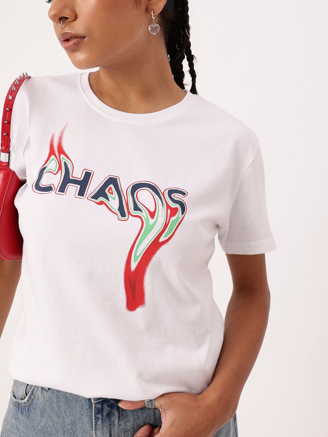 DressBerry Printed Relaxed Fit T-shirt