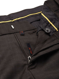 Raymond Men Checked Slim Fit Formal Trousers