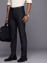 Raymond Men Textured Slim Fit Trousers