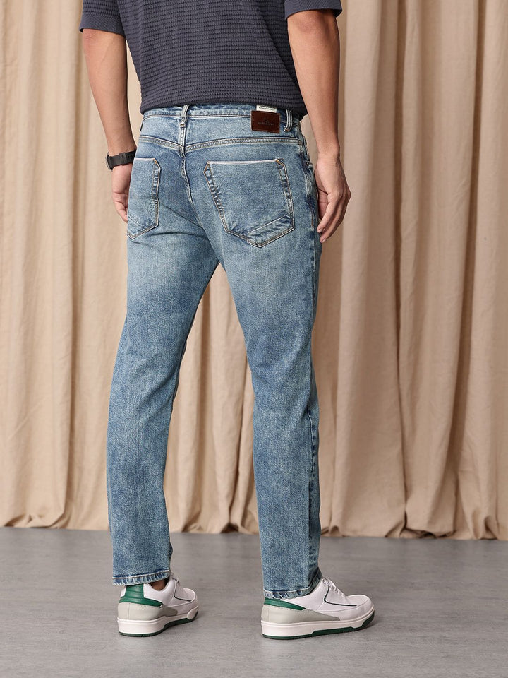 Mr Bowerbird Men Slim Fit Mid-Rise Heavy Fade Stretchable Jeans