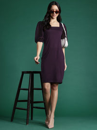DressBerry Puff Sleeve Sheath Dress