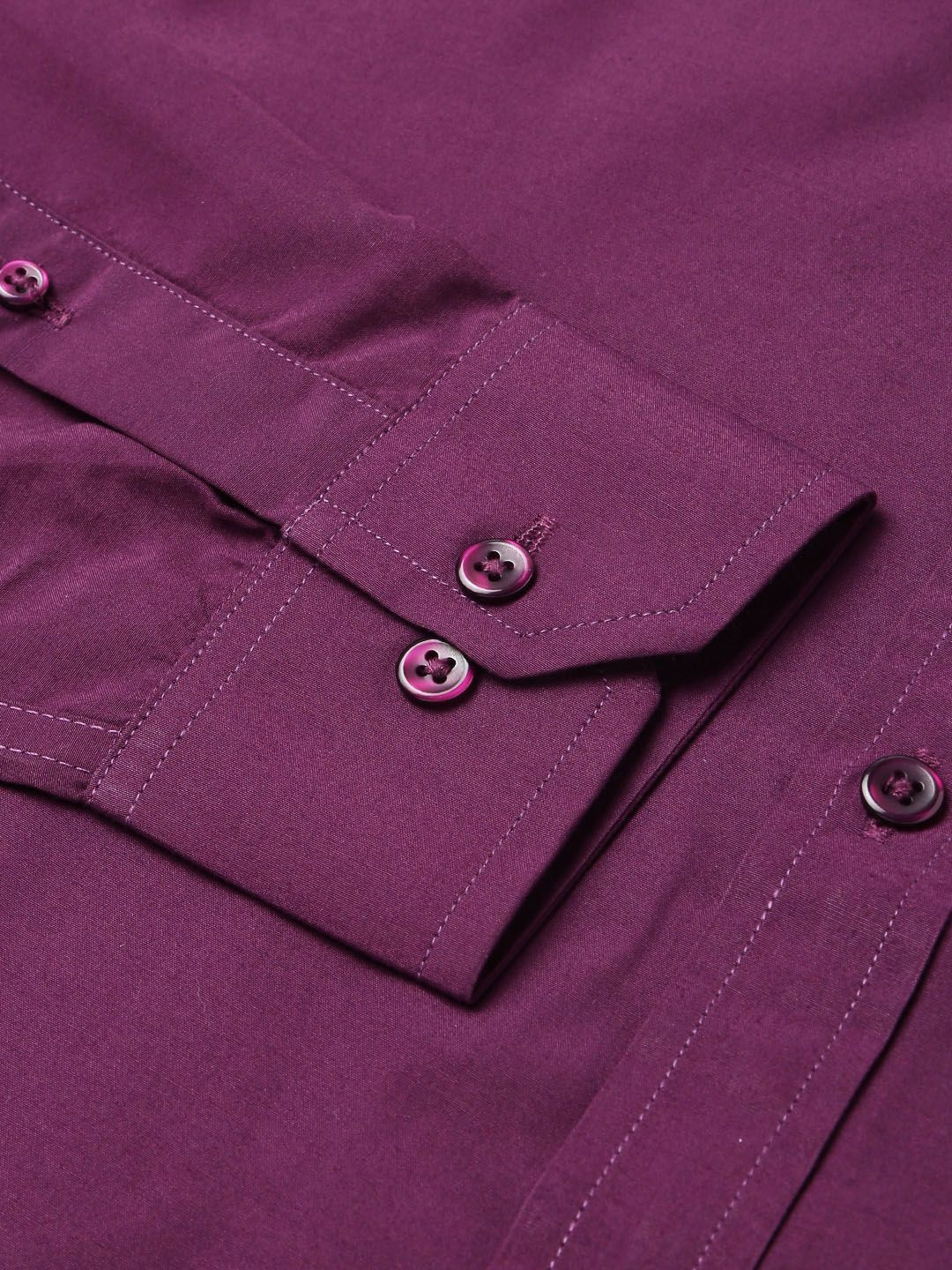 Hancock Men Purple Slim Fit Solid Formal Shirt