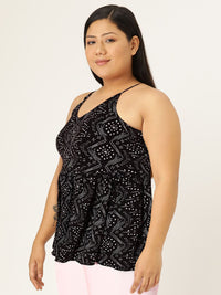 STREET 9 Stunning Black Abstract Top