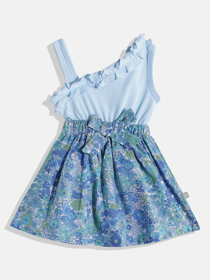 Moms Love Infant Girls Floral Print Fit & Flare Pure Cotton Dress