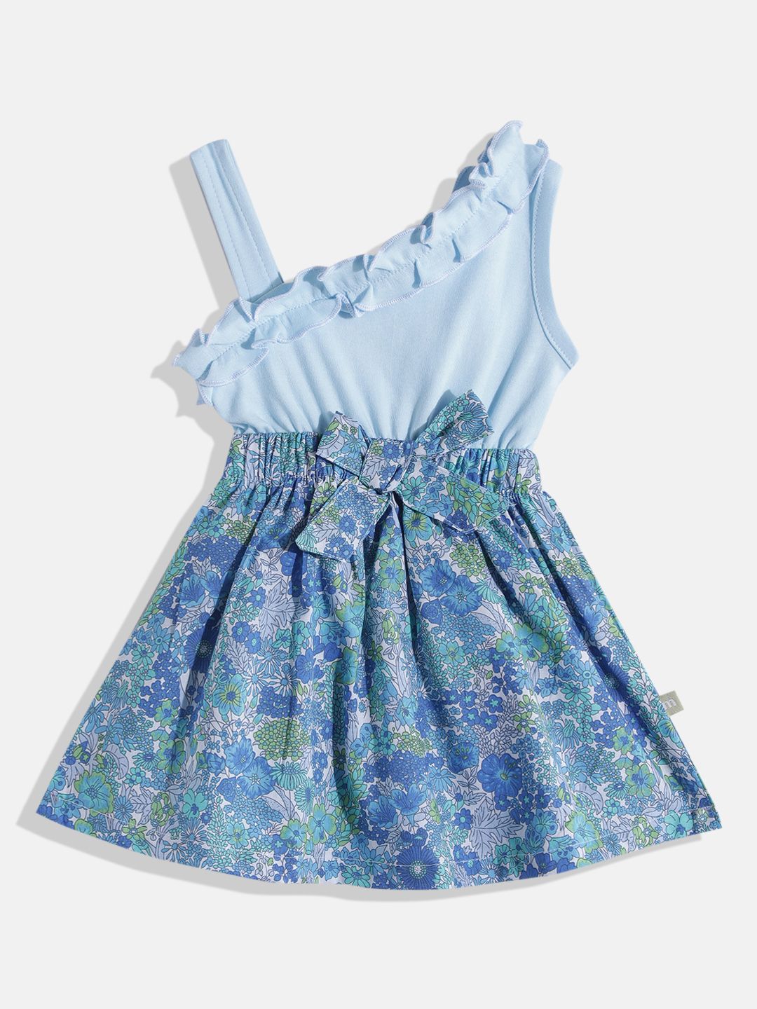 Moms Love Infant Girls Floral Print Fit & Flare Pure Cotton Dress