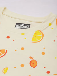DILLINGER Printed Oversized Pure Cotton T-shirt