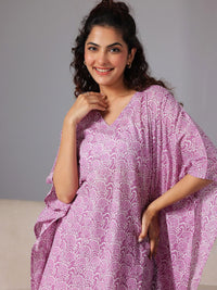 Libas Floral Printed Pure Cotton Night Suit