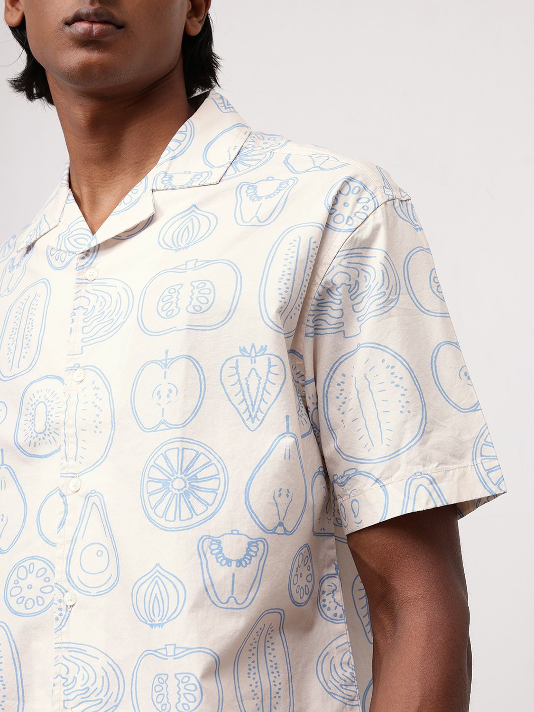 ether Men Comfort Fit Pure Cotton Printed Casual Shirt