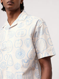 ether Men Comfort Fit Pure Cotton Printed Casual Shirt