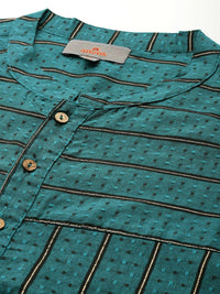 Anouk Men Striped Woven Design Kurta