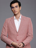 Raymond Contemporary Fit Self Design Single-Breasted Linen Cotton Formal Blazers