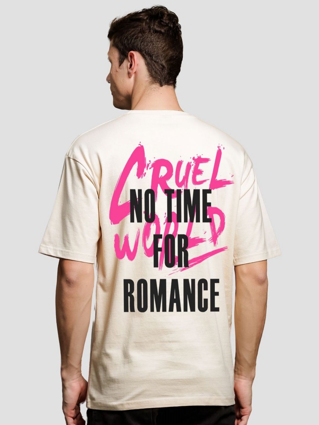 ADRO Men Typography Printed Raw Edge T-shirt