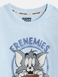 Happy Faces Boys Tom & Jerry Printed Pure Cotton T-shirt