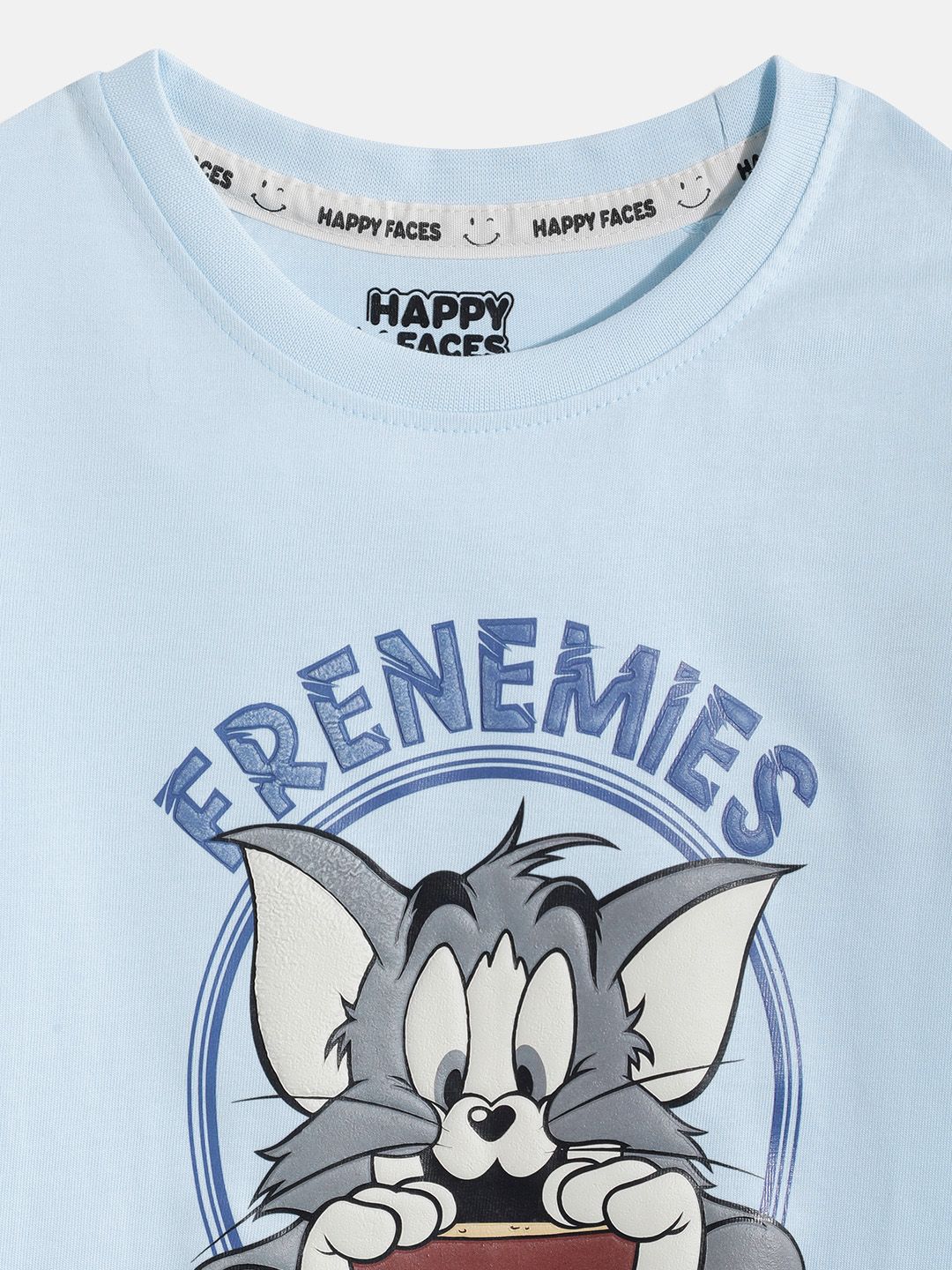 Happy Faces Boys Tom & Jerry Printed Pure Cotton T-shirt