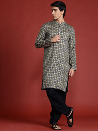 Anouk Printed Regular Thread Work Kurta with Salwar