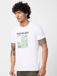 SPYKAR Graphic Printed Slim Fit Cotton T-Shirt