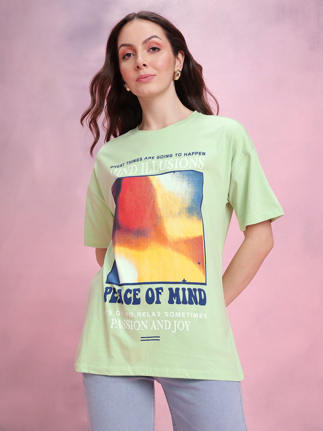 DressBerry Graphic Print Relaxed Pure Cotton T-shirt