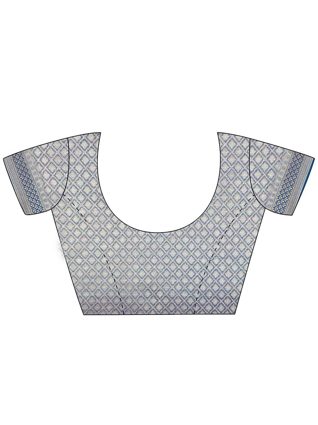 KALINI Woven Design Zari Silk Blend Banarasi Saree