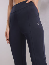 HRX by Hrithik Roshan Solid Crop Top with Bootcut Pants Yoga Tracksuit