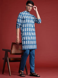 Anouk Printed Regular Pure Cotton Kurta with Trousers