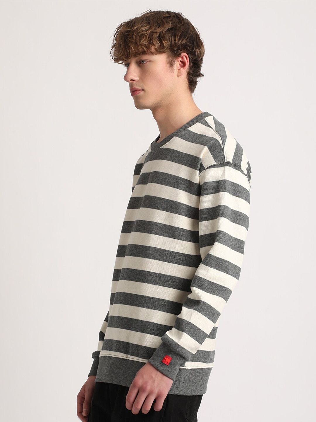 THE BEAR HOUSE Striped Cotton Sweatshirt