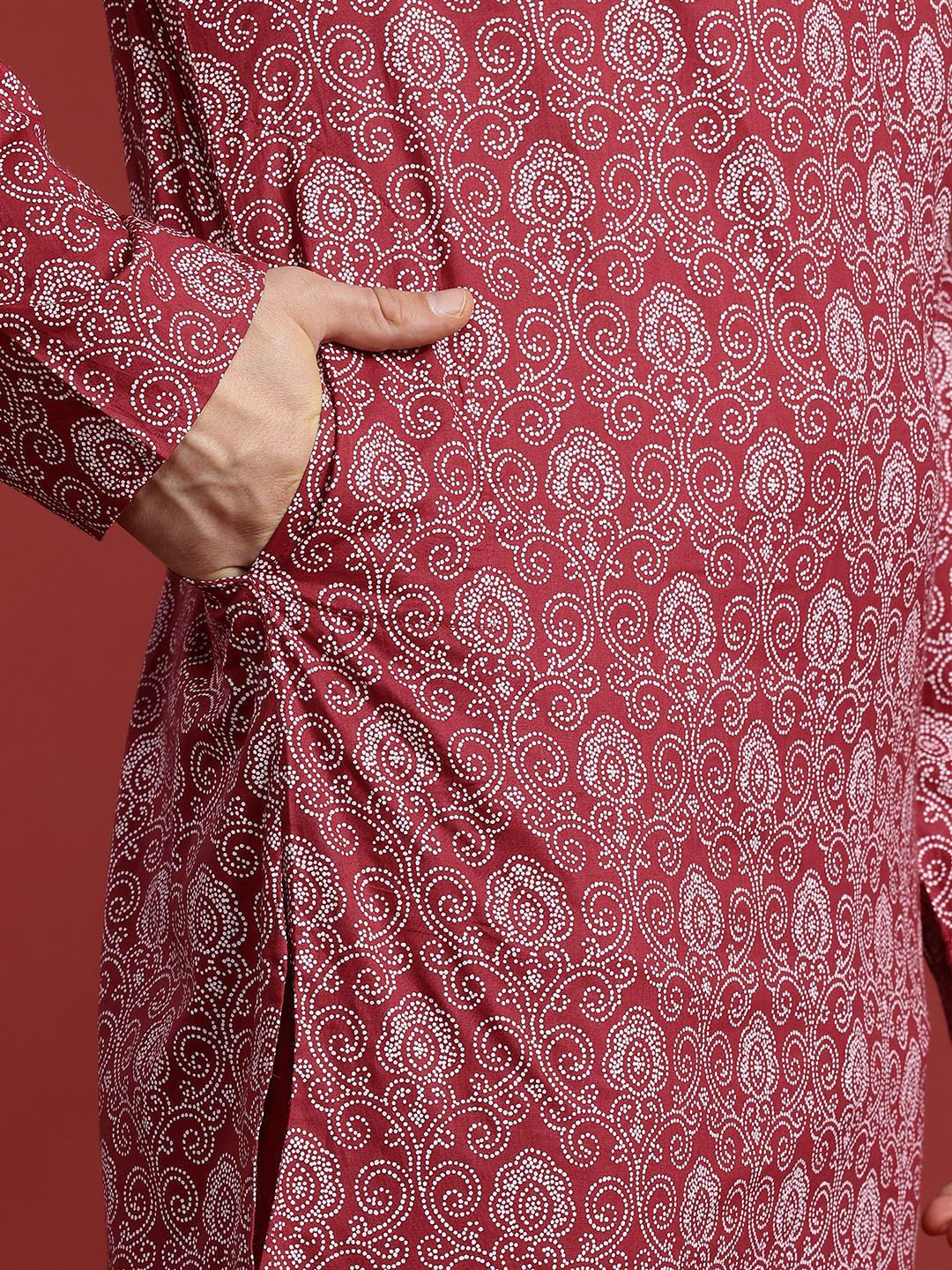 Anouk Printed Regular Pure Cotton Kurta with Trousers