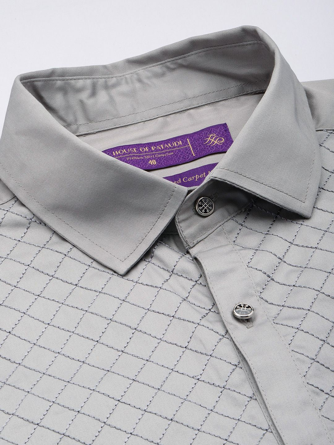 House of Pataudi Opaque Pure Cotton Party Shirt