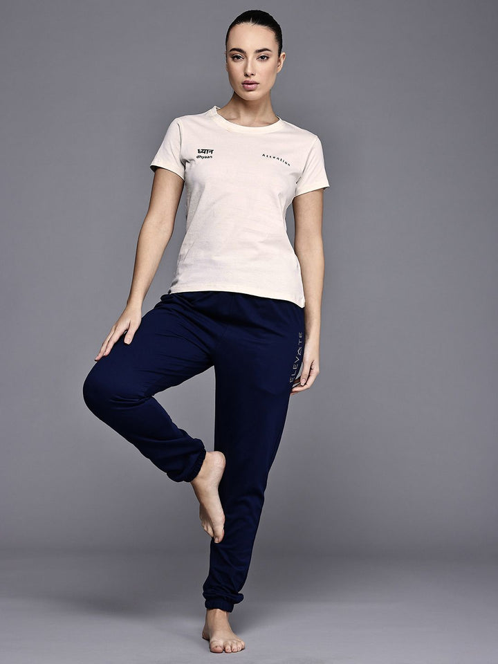 HRX by Hrithik Roshan Nowness Supernature Typography Printed Pure Cotton Yoga T-shirt