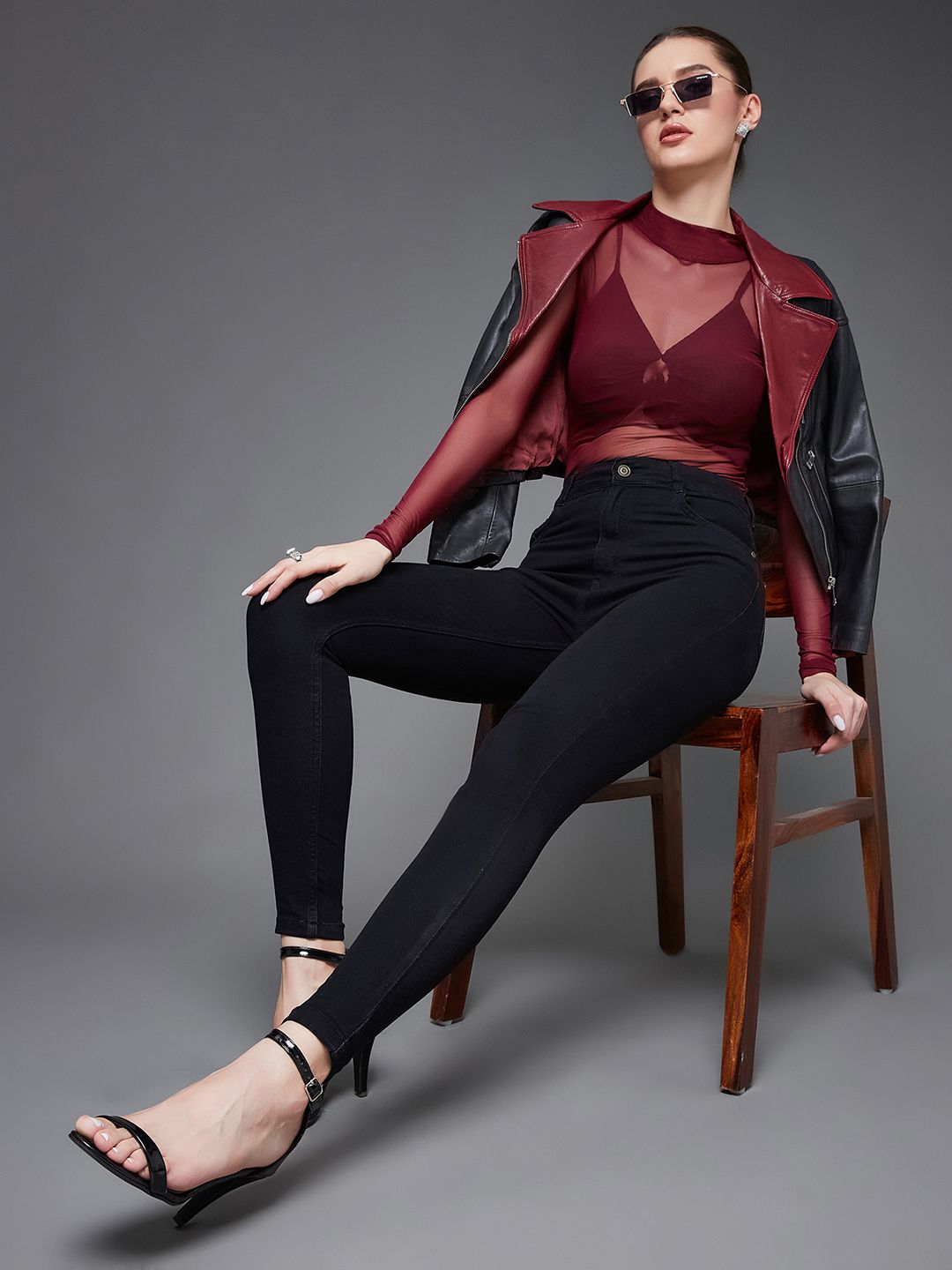 Miss Chase Women Black Skinny Fit High-Rise Jeans