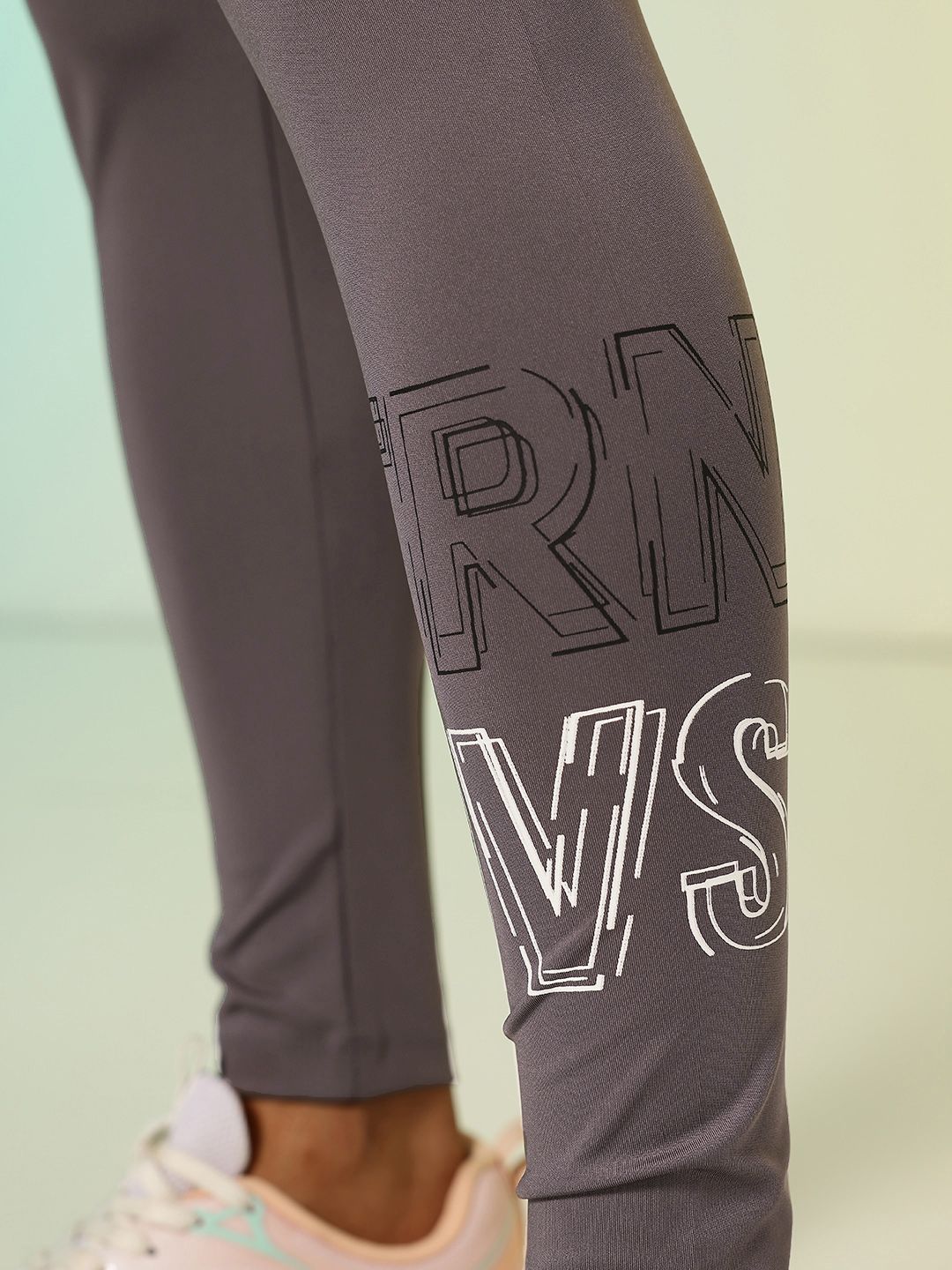 HRX by Hrithik Roshan Women Typography Printed Rapid-Dry Training Tights