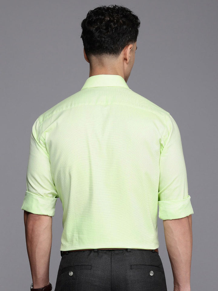 Raymond Slim Fit Geometric Self Design Pure Cotton Formal Shirt